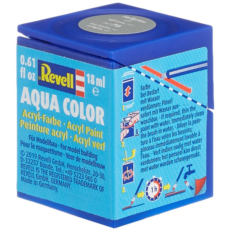 Revell 18ml Aqua Color Acrylic Paint (Light Grey Mat Finish)