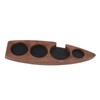 Boat Shape Coffee Tamper Holder Walnut Wood Coffee Distributor Holder
