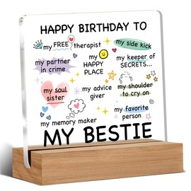 Birthday Gifts for Women Friendship, Friendship Gifts for Women Best Friend Bestie, Ideas Home Decor Office Desk Sign Keepsake