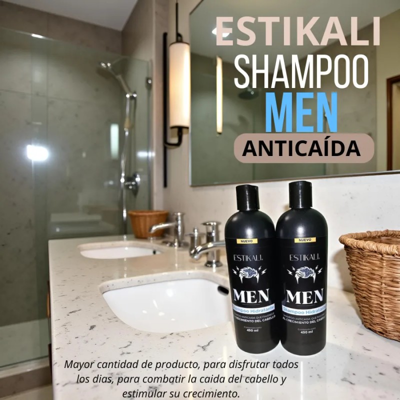 Shampoo Anticaída Anticaspa Antigraso Crecimiento De Cabello