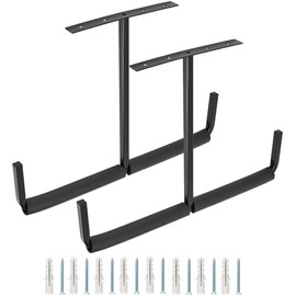 Qinbszad Overhead Garage Storage Rack, Heavy Duty Ceiling Garage Storage Hooks, Utility Wall Hooks for Lumber Ladder Bike & Other Bulky Items