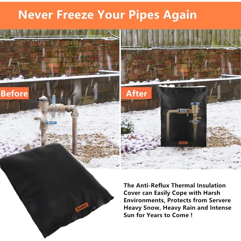 Wsobue Insulated Pouch - Outdoor Pipe Insulation, Winter Well Head