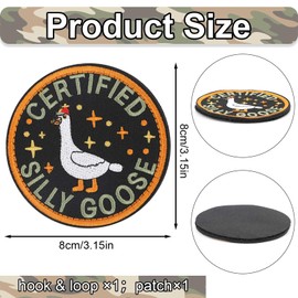 Funny Goose Patch, Personality Embroidered Applique Cute Animal Meme Morale Patches DIY Accessories for Backpack Dog Harnesses Vest Hat Bag