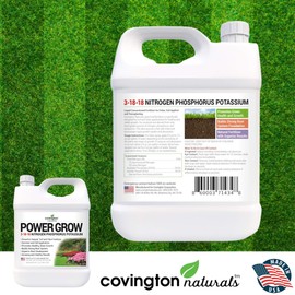 Liquid Lawn Fertilizer, 3-18-18 NPK Grass Fertilizer, Premium Lawn and Plant Nutrient Food – Year Round Concentrate for Best Value – All Grass Types – 32 OZ