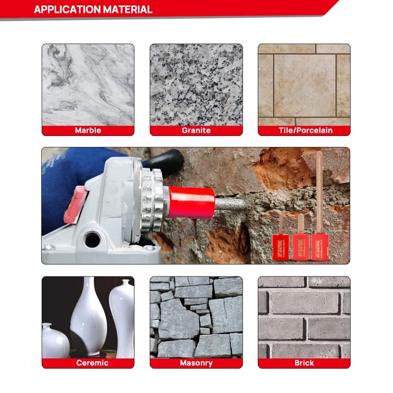 DT-DIATOOL Diamond Mortar Wood Drill Bit for Brick Joints Stone