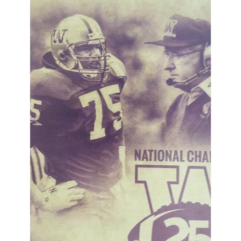 WASHINGTON HUSKIES National Champs 25th Anniversary 2 Sided Poster UW
