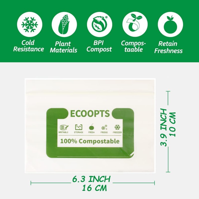 100% Compostable Sandwich Zip Bag | ECO-Friendly Food Storage Bags