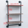 MBQQ 3 Tier Shelving Bathroom Pipe Shelves with Towel Bar