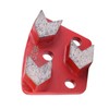 3PCS Trapezoid Diamond Grinding Disc Floor Grinding Pad #30 Grit