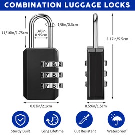 Chumia 32 Pack 3 Digit Combination Lock Small Combo Locks Waterproof Luggage Number Padlock for Backpack Suitcases Traveling Toolbox School Gym Employee Locker