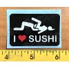 Unbranded/Generic 6-pack I LOVE SUSHI Funny Hard Hat Stickers Construction