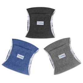 Teamoy Dog Manners Belt, Set of 3, Mesh Lining, Waterproof Fabric, Adjustable Waist Size, Marking Prevention, Nursing Care, Leak Prevention, Male and Boys (M, Black, Gray + Blue)