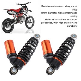 Pair of 180mm High Performance Shock Absorbers, Aluminum Alloy Spring for Dirt Bikes, Go Karts, ATVs, Quads, Scooters, Universal Fit Motorcycle Suspension Parts