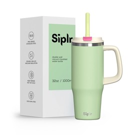 Siplr Stainless Steel Travel Tumbler, 1000ml/32oz, Double Wall Insulated, 100% BPA Free, Keeps Drinks 18 Hours Cold and 12 Hours Hot (Christmas Edition)
