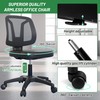 KIZECK Swivel Armless Desk Office Chair Without Arms Adjustable Height