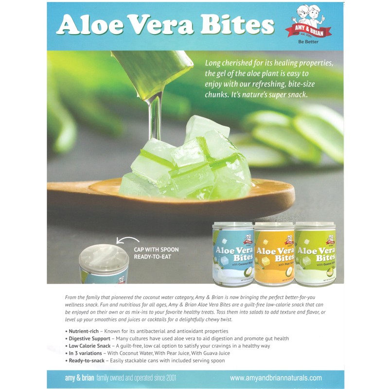 Amy & Brian Natural Aloe Vera Bites (250g, Coconut)