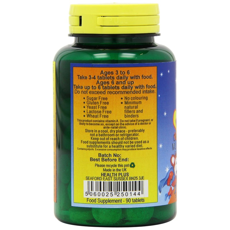 Health Plus Supermouse - Orange and Lemon Flavour Children's Chewable