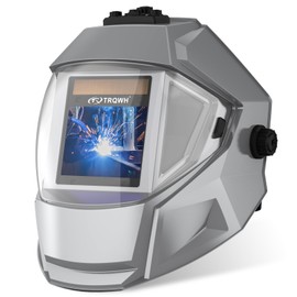 TRQWH Panoramic View Welding Helmet Auto Darkening Welding Hood True Color 4 Arc Sensor Welding Mask Large Viewing 3.94" x 3.15" Wide Shade 4/5-9/9-13 Weld Helmet for TIG MIG ARC Weld (Sliver)