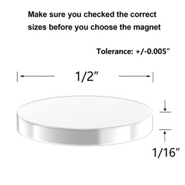 Liftsun N52-1/2" D x 1/16" H - 60 Pack, Powerful Thin Rare Earth Magnets, Strong Neodymium Disc Magnets for Fridge, DIY, Building, Scientific, Craft, and Office Magnet, 0.5" Dia x 0.0625" Thick