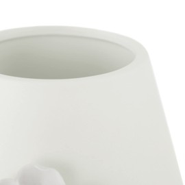 AmeliaHome Lusitano Ceramic Flower Pot Flower Pattern Cream