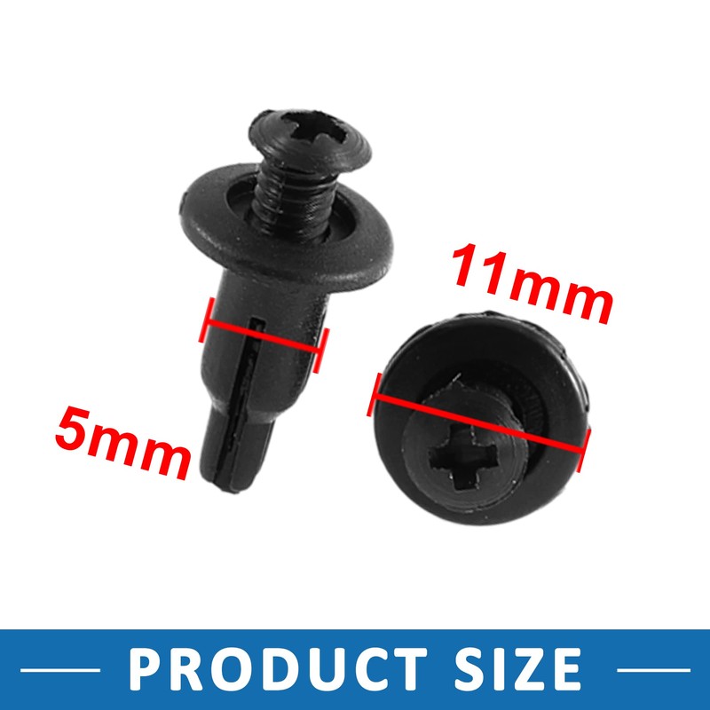 A ABSOPRO Rivet Bumper Lining Trim Panel Clip 5mm Plastic
