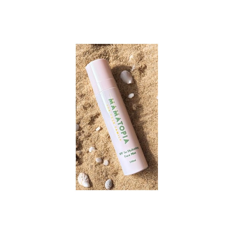 "MAMATOPIA Bruma protectora solar mineral natural, no irritante, sin aceite
