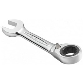 Facom Metric Short Ratchet Combination Wrench, Silver, 8 mm