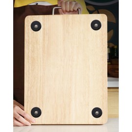 BINCKIN 1" Rubber Feet for Cutting Board with Stainless Screws, 10 Pieces Non Slip Rubber Bumper Feet for Furniture, Cabinet (1" W x 0.33" H)