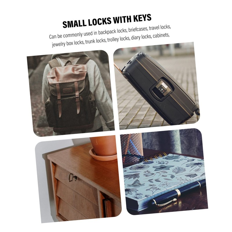jojofuny Copper Lock Keys for Diary Book Travel Locks with
