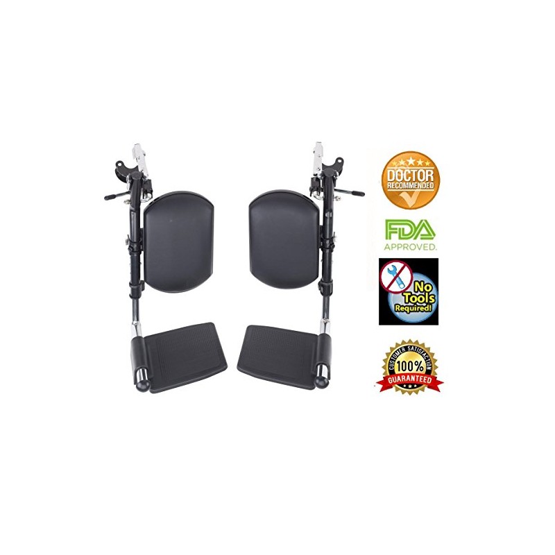 Wheelchair Elevating Legrests with Padded Calf Pads 1 Pair