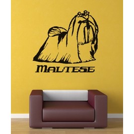 Vinyl Wall Decal Sticker Maltese OS_AA626s