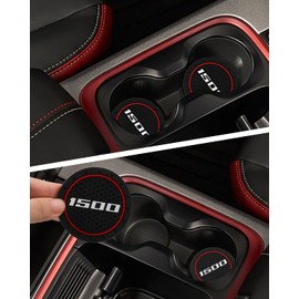 Cup Holder Coasters for Ram 1500 Compatiable with Dodge Ram 1500 Accessories, Cup Holder Coasters for Dodge RAM 1500, Water Proof Red Pack of 4