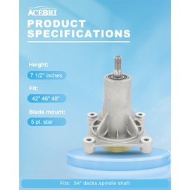 187292 Spindle Assembly 192870 532187281 532187292 567253301 587819701 587125401 for Husqvarna yth22v46 yth24v48 Mandrel Assembly for AYP 42" 46" 48" 54" Mower Deck Spindle 2 pack