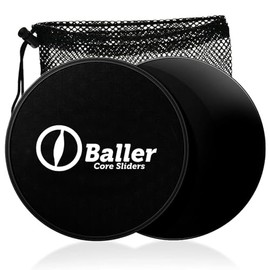 Core Slider by Baller - Double Sided Gliding Discs for Abdominal Exercises - Home Gym Ultimate Core Trainer- Carpet and Hard Floors