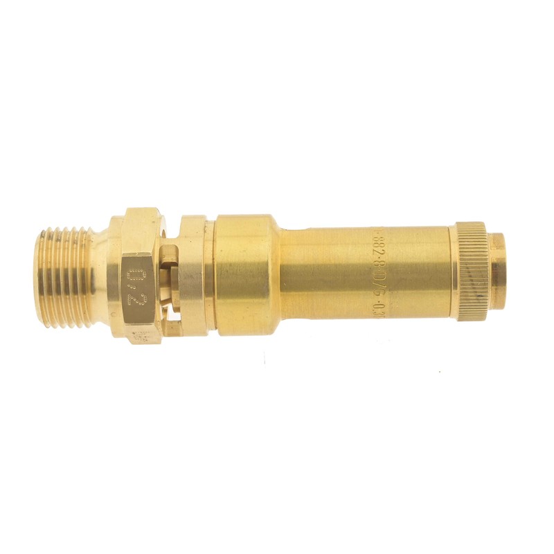 TÜV Safety Valve G 3/8 Inch (DN8), 1.00 Bar, Brass