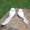 12Pcs Artificial White Birds with Claw Simulation Foam Birds Adornment