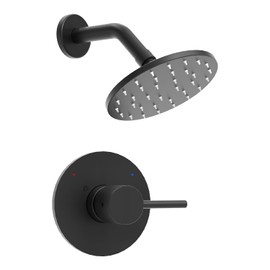 Replacement for Delta Shower Trim Kit 14 Series, Bathroom Matte Black Shower Faucet Set, 6-Inch Black Shower Head and Handle Set(Valve/Cartridge Not Included)