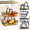 2 Tier Countertop Fruit Basket for Kitchen, Portable Fruit Storage