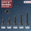 Kozelo 100pcs #6-32 Socket Head Cap Screws Bolts Nuts Assortment