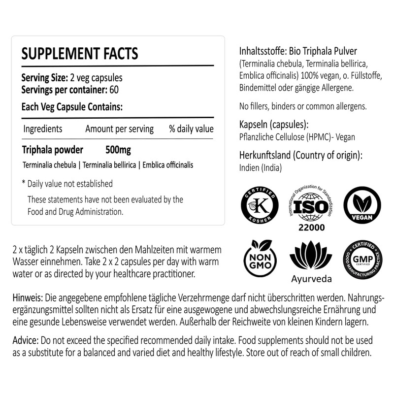 Bio Triphala Kapseln (120 Stk)