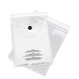 DMSE T shirt Self Seal Poly Clear Plastic 1.5mil Clothing Merchandise Bags Pants 9 x 12" Inch For Shipping Easy to Pack and Close Multiple Sizes and Quantities Available Peel and Seal (200QTY - 9X12)