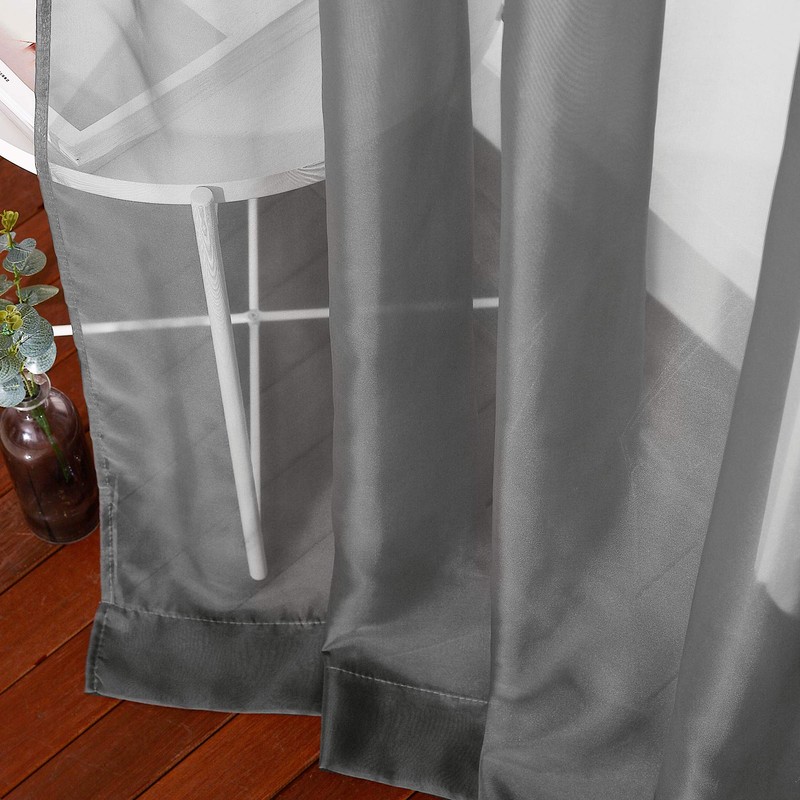 NICETOWN 45 Inch Sheer Curtains - Grommet Top Window Treatment