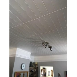 A la Maison Ceilings Model#804 Ceiling Tile (Package Of 8 Tiles), Plain White