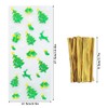 100 Pieces Christmas Cellophane Treat Bags, Plastic Clear Christmas Cello