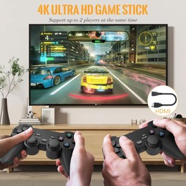 Retro Game Console with 2.4G Game Stick, Plug and Play Video Game, 4K HDMI Output,Over 20,000 Games,Easter Gifts for Adults and Children
