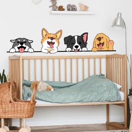 Fujitoya Dog Wall Sticker for Car, Monotone, Bath, Removable, Stylish