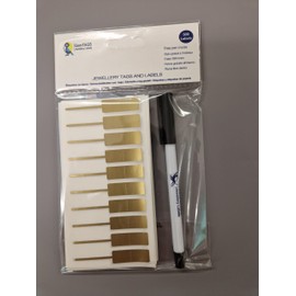 500 x Jewellery Labels Price Tags/Price Stickers/Dumbell Shaped Gold Labels