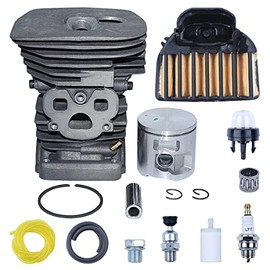 BEAR FLAG EDITION for 47mm Cylinder Piston Kit for Husqvarna 455 460 Air Fuel Filter Line Per Bulb