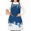 Boanket Blue Snowman Christmas Kitchen Aprons with Pockets Waterproof, Xmas