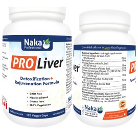 Naka Pro Liver, Detoxification + Rejuvenation Formula, Made in Canada (120 vcaps)